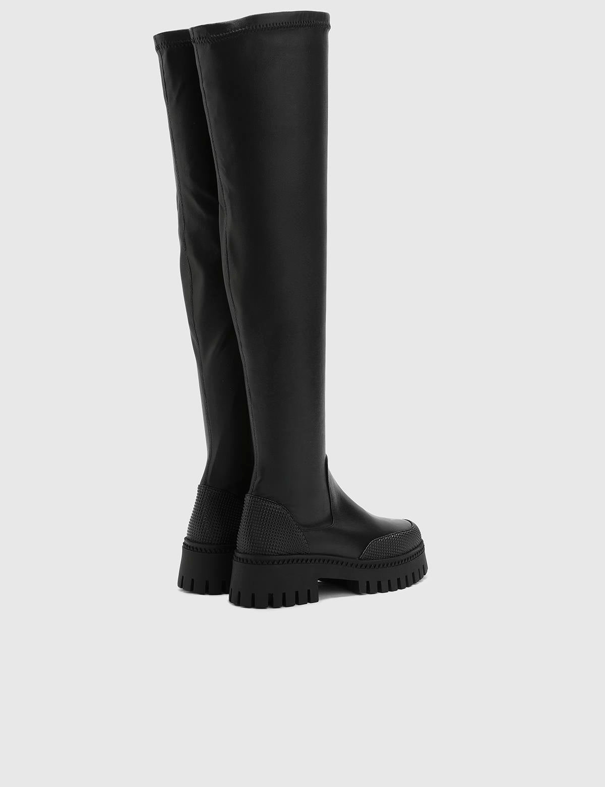 Palermo Black Leather Women's High Boot