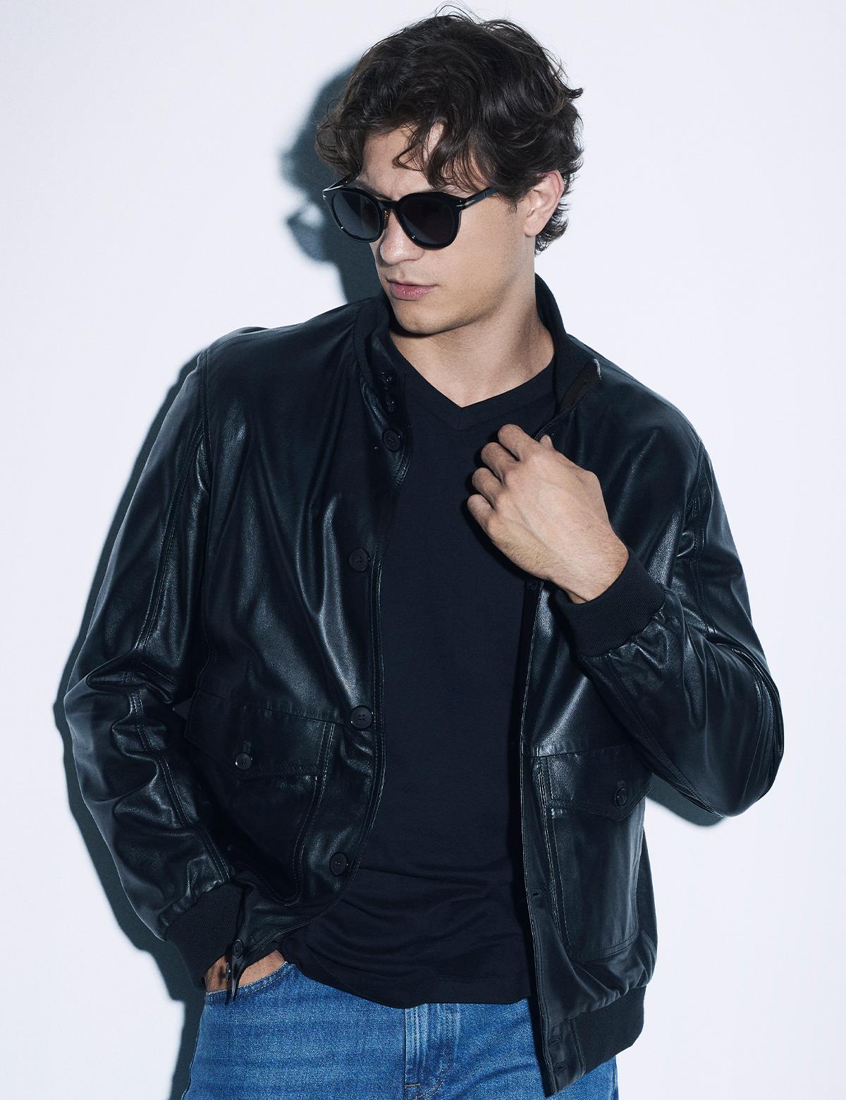 Percival Black Men's Leather Jacket