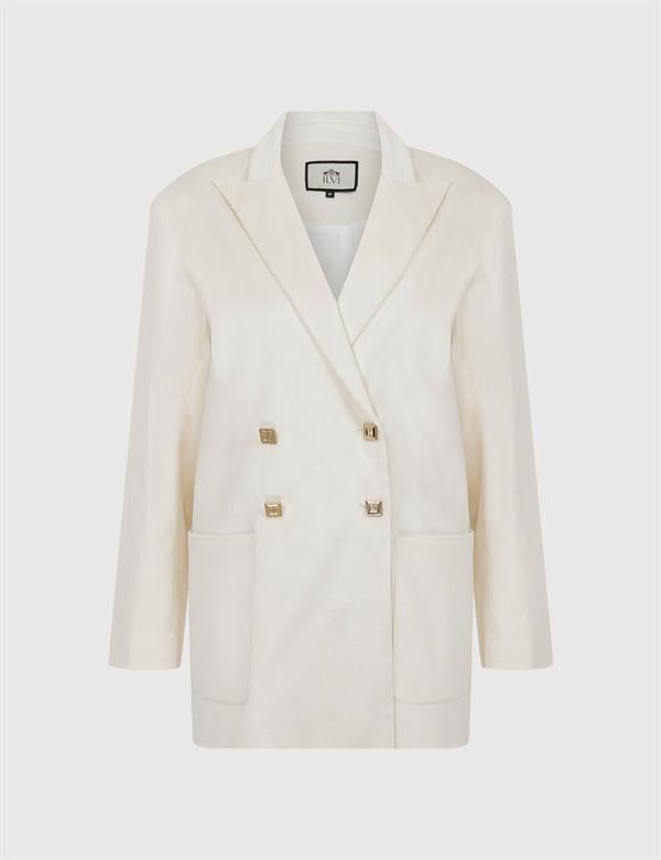 Petro Ecru Women's Oversized Jacket