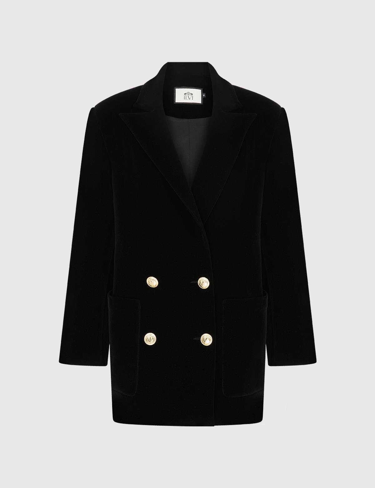 Petro Black Women's Oversized Jacket