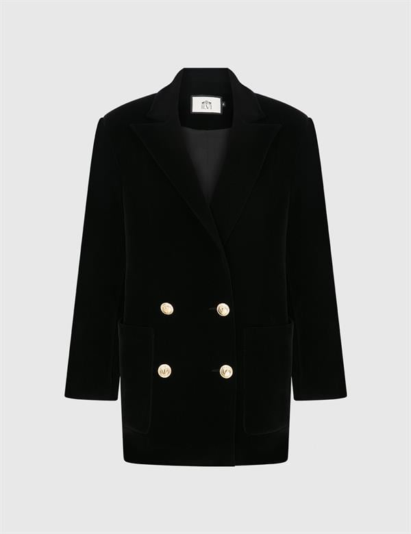 Petro Black Women's Oversized Jacket
