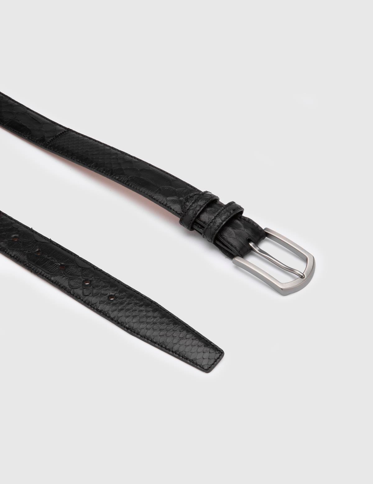 Pham Black Snake Leather Men's Belt