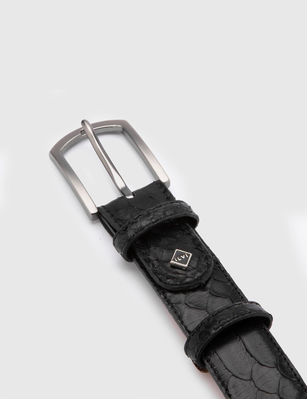 Pham Black Snake Leather Men's Belt