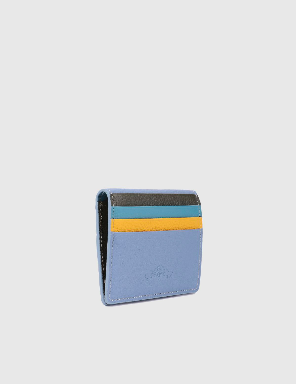 Piura Blue Leather Unisex Card Holder