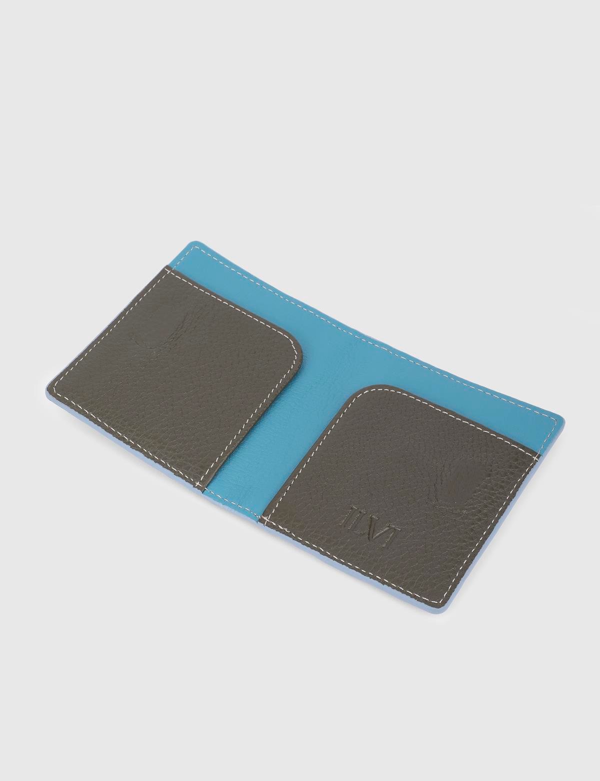 Piura Blue Leather Unisex Card Holder