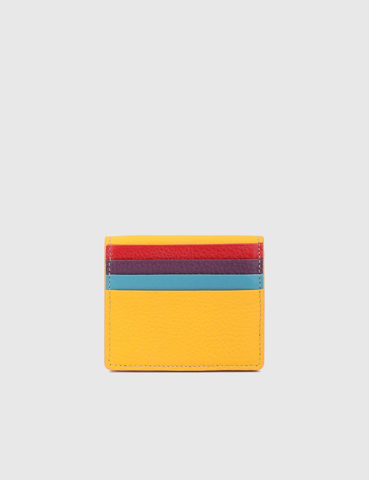 Piura Yellow Leather Unisex Card Holder
