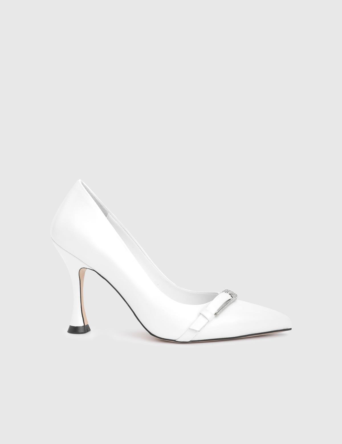 Puerto White Leather Women's Pump