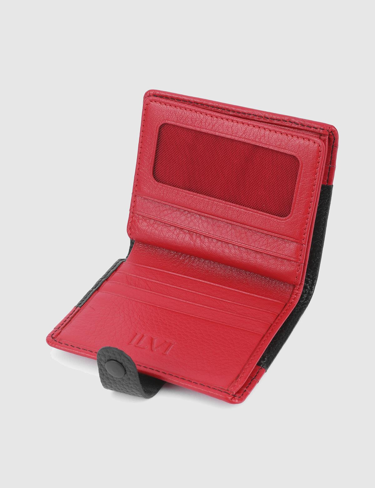 Rainier Black Leather Unisex Wallet