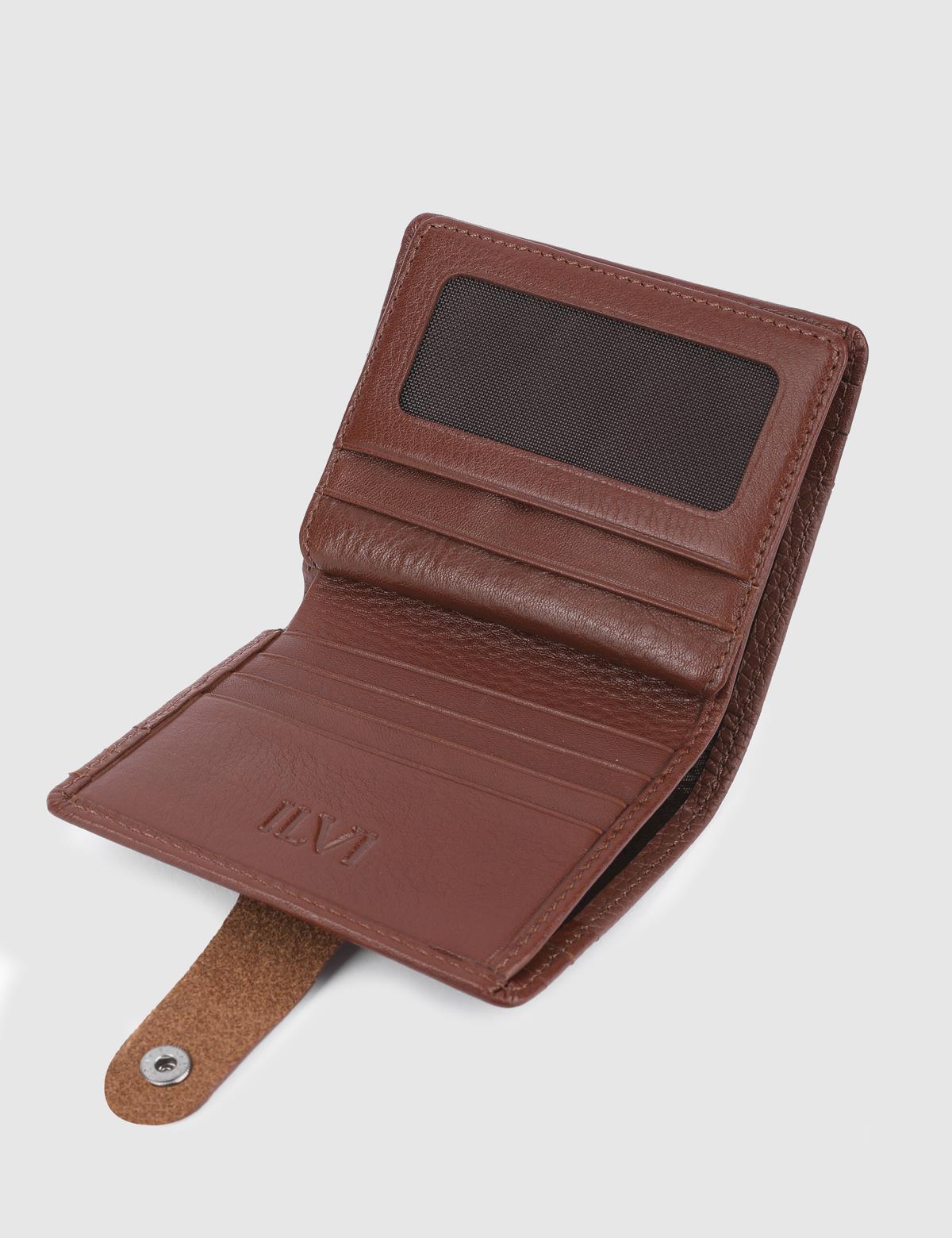 Rainier Saddle Brown Leather Unisex Wallet