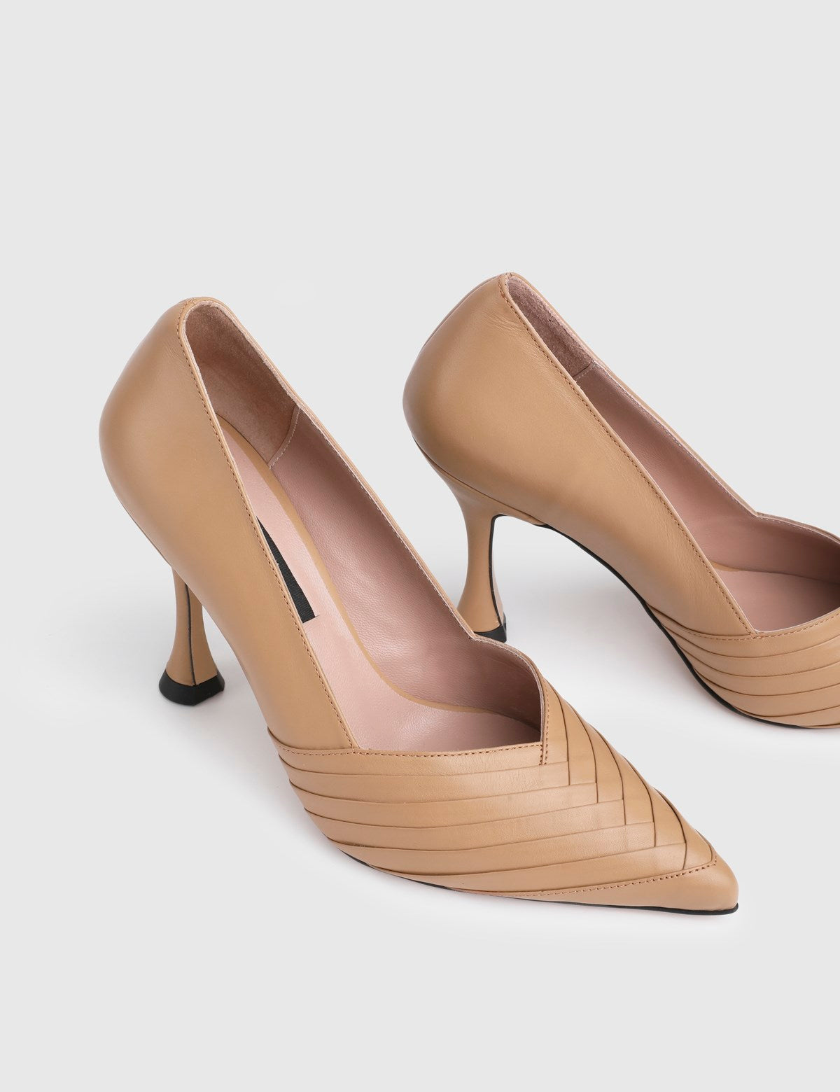 Ranya Genuine Leather Women's Mink-Print High-Heeled Shoes