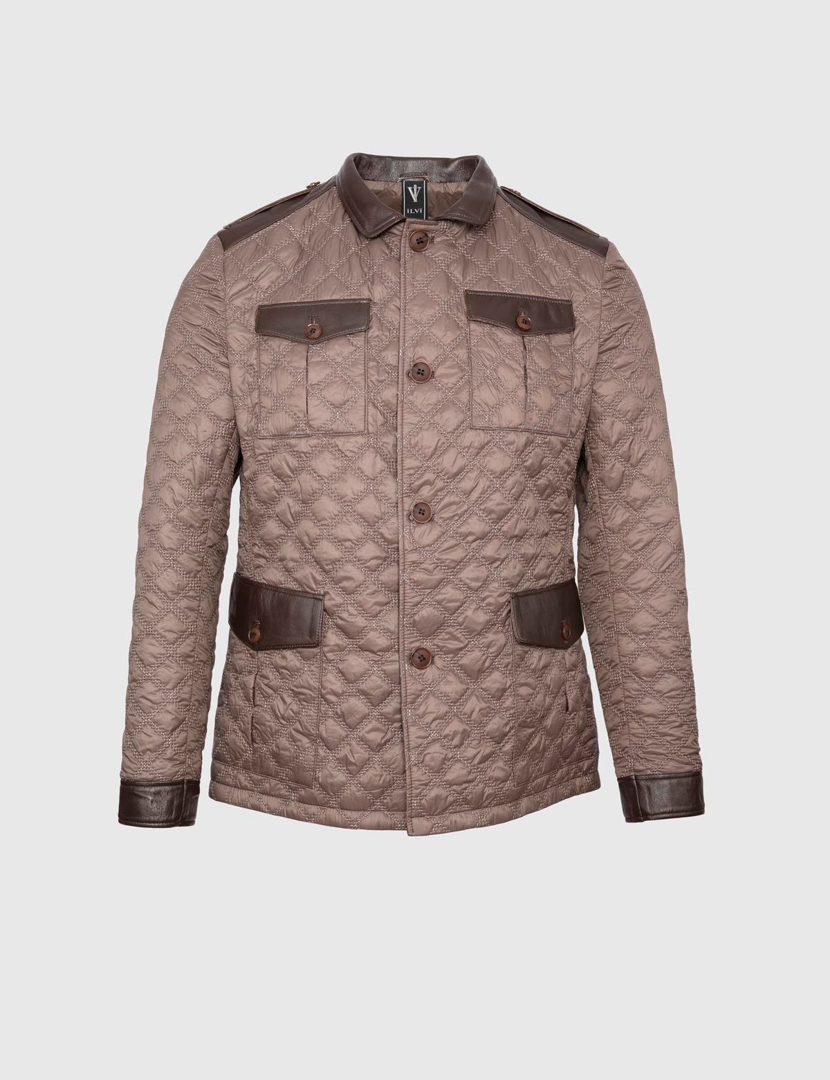 Rivne Mink Men's Leather Bomber Jacket