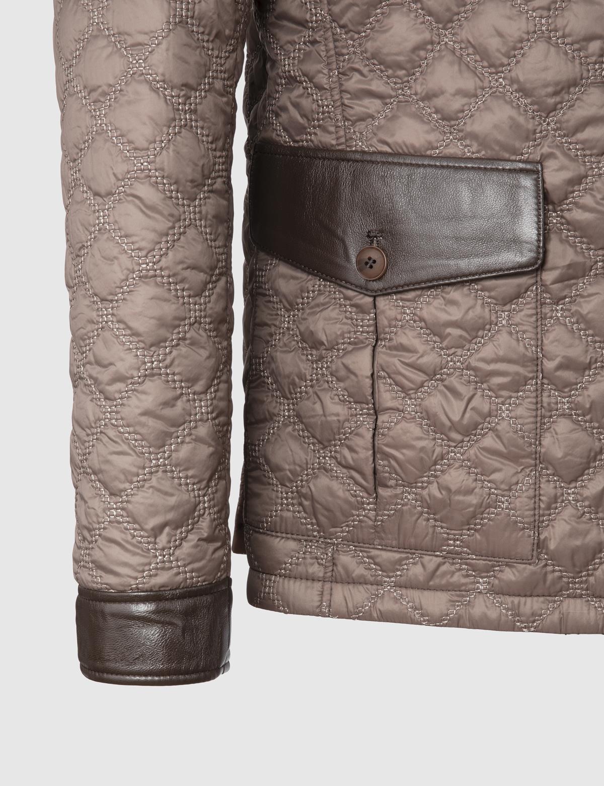 Rivne Mink Men's Leather Bomber Jacket