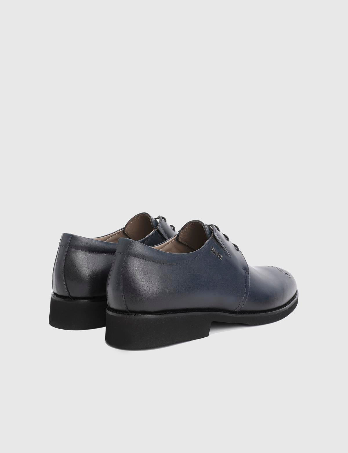 Rodrigo Navy Blue Leather Men's Derby Shoe