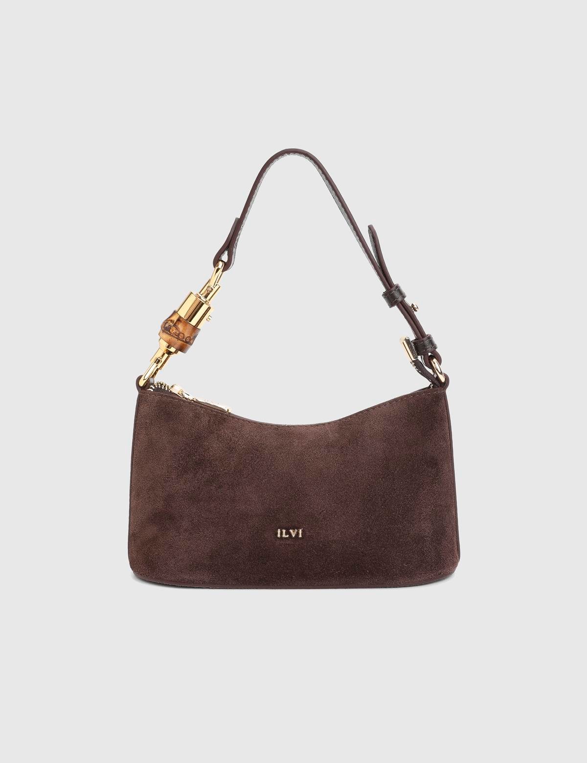 Roomy Brown Suede Leather Women's Shoulder Bag