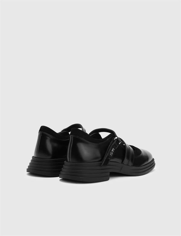 Rosalba Black Leather Women's Loafer