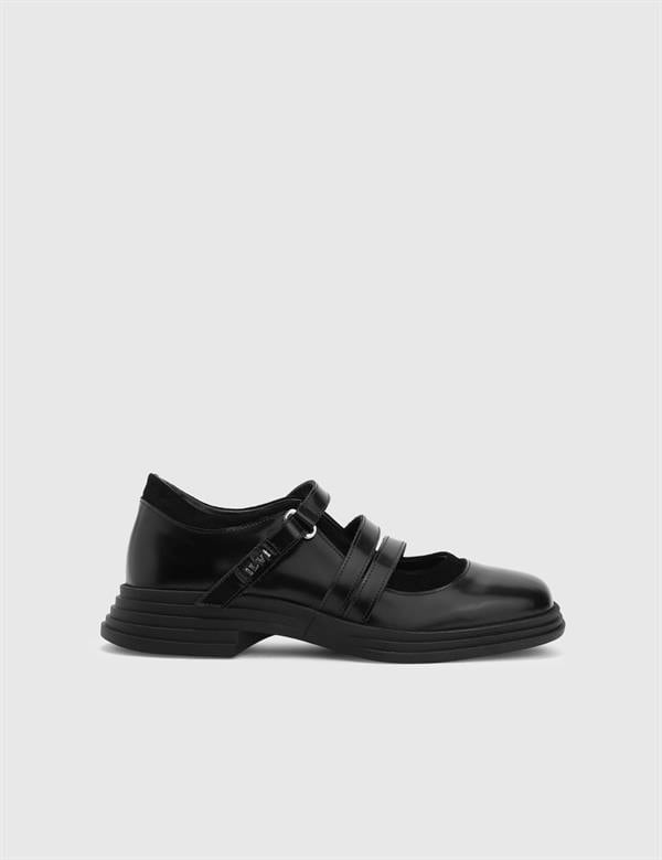 Rosalba Black Leather Women's Loafer