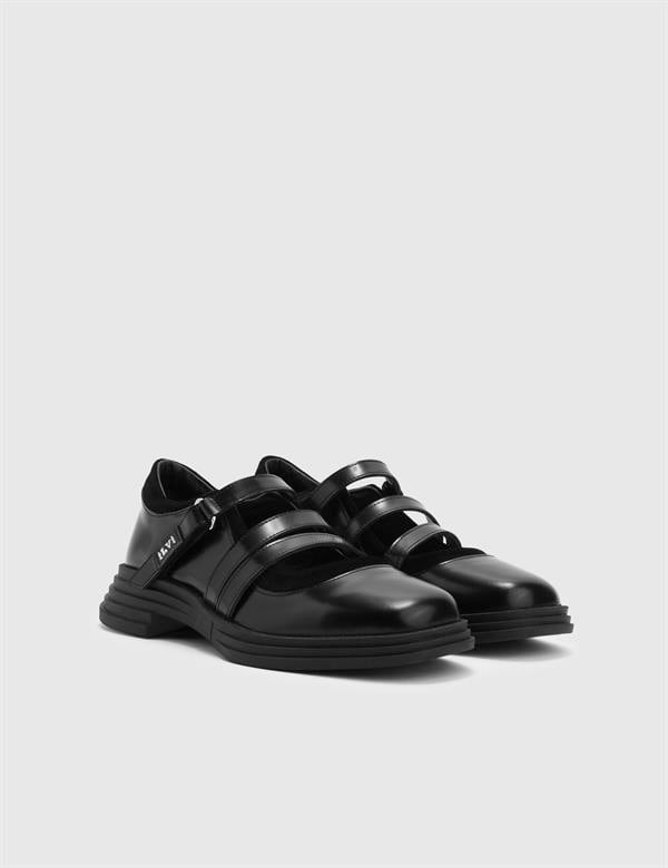 Rosalba Black Leather Women's Loafer