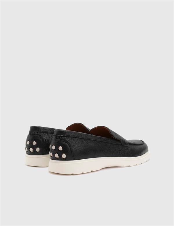 Roy Black Deer Leather Men's Loafer