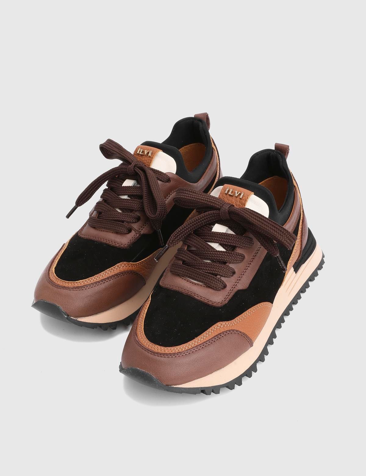 Rozalia Brown Suede Leather Women's Sneaker