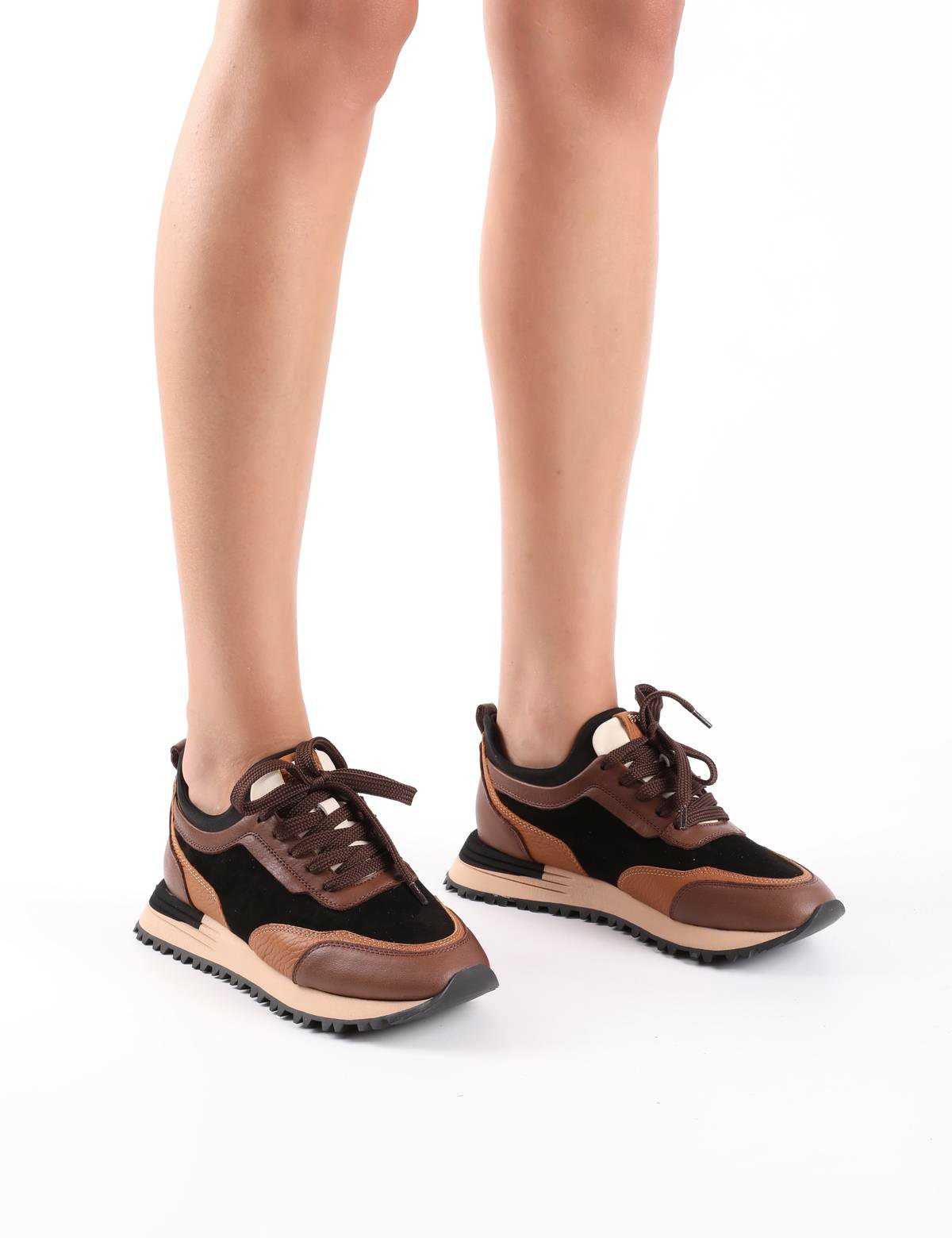 Rozalia Brown Suede Leather Women's Sneaker
