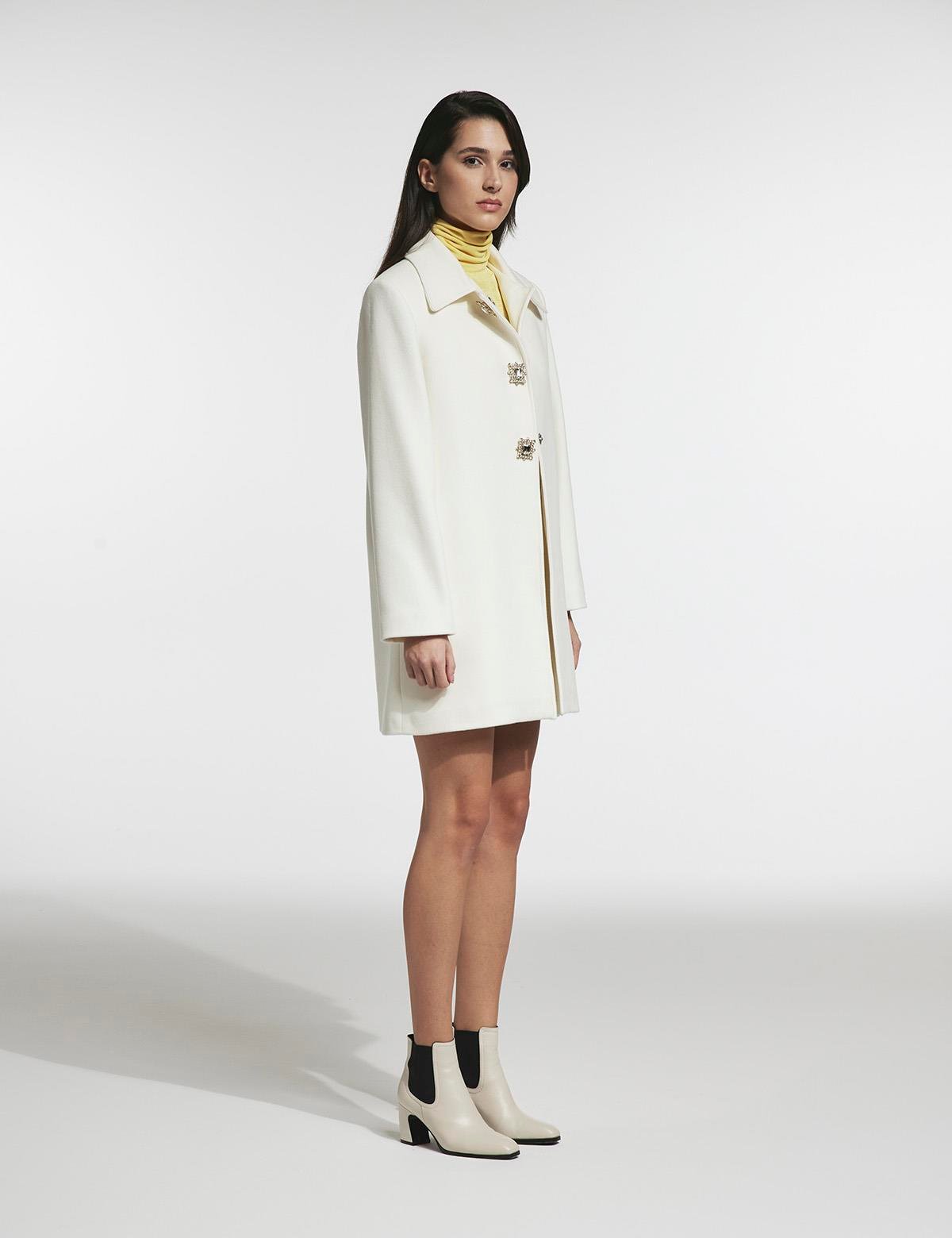 Rudny White Women's Coat