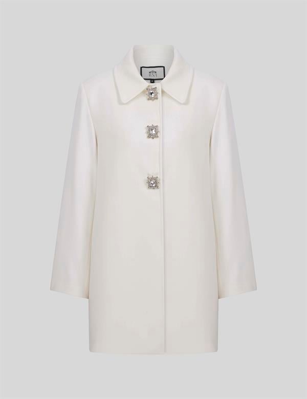 Rudny White Women's Coat