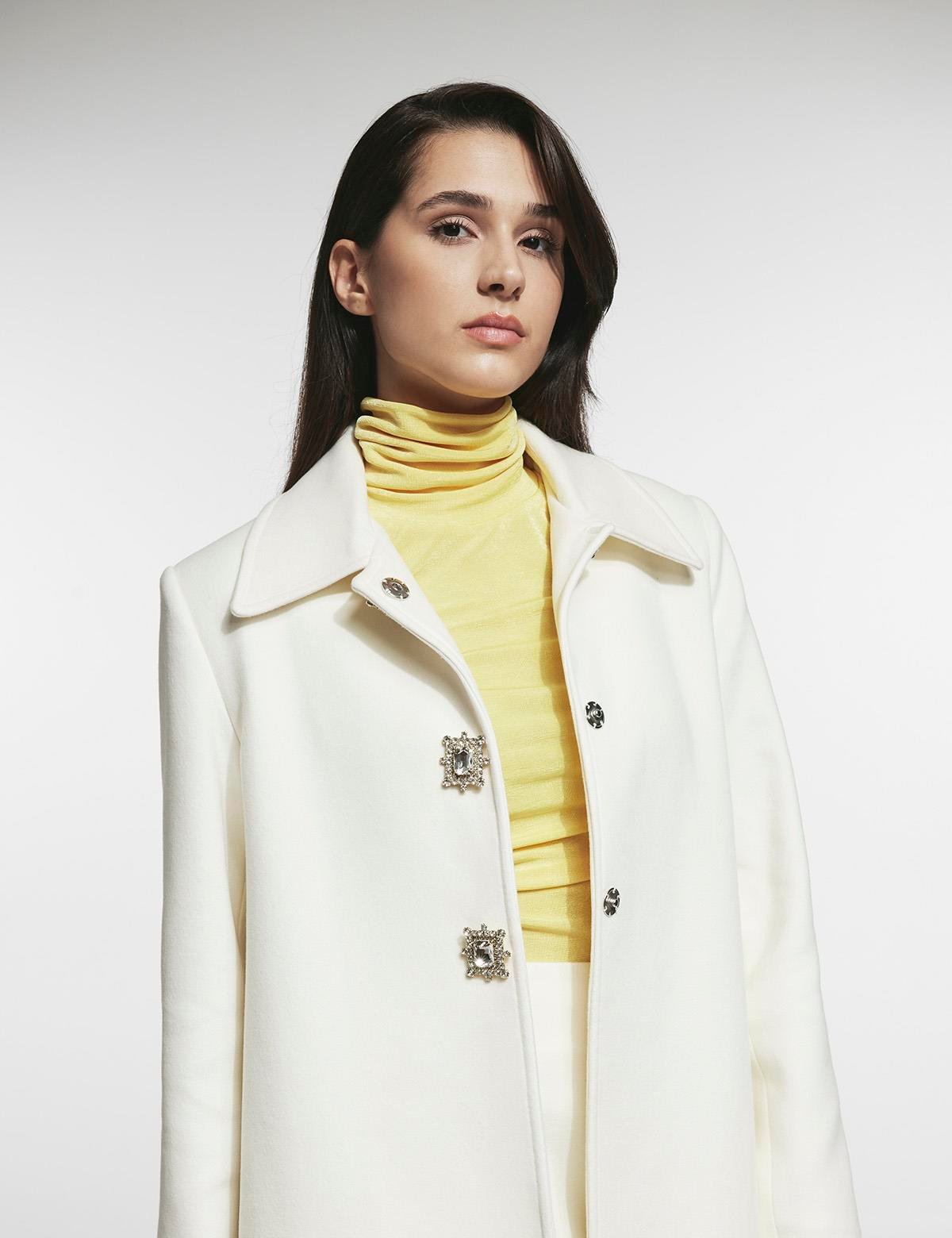 Rudny White Women's Coat