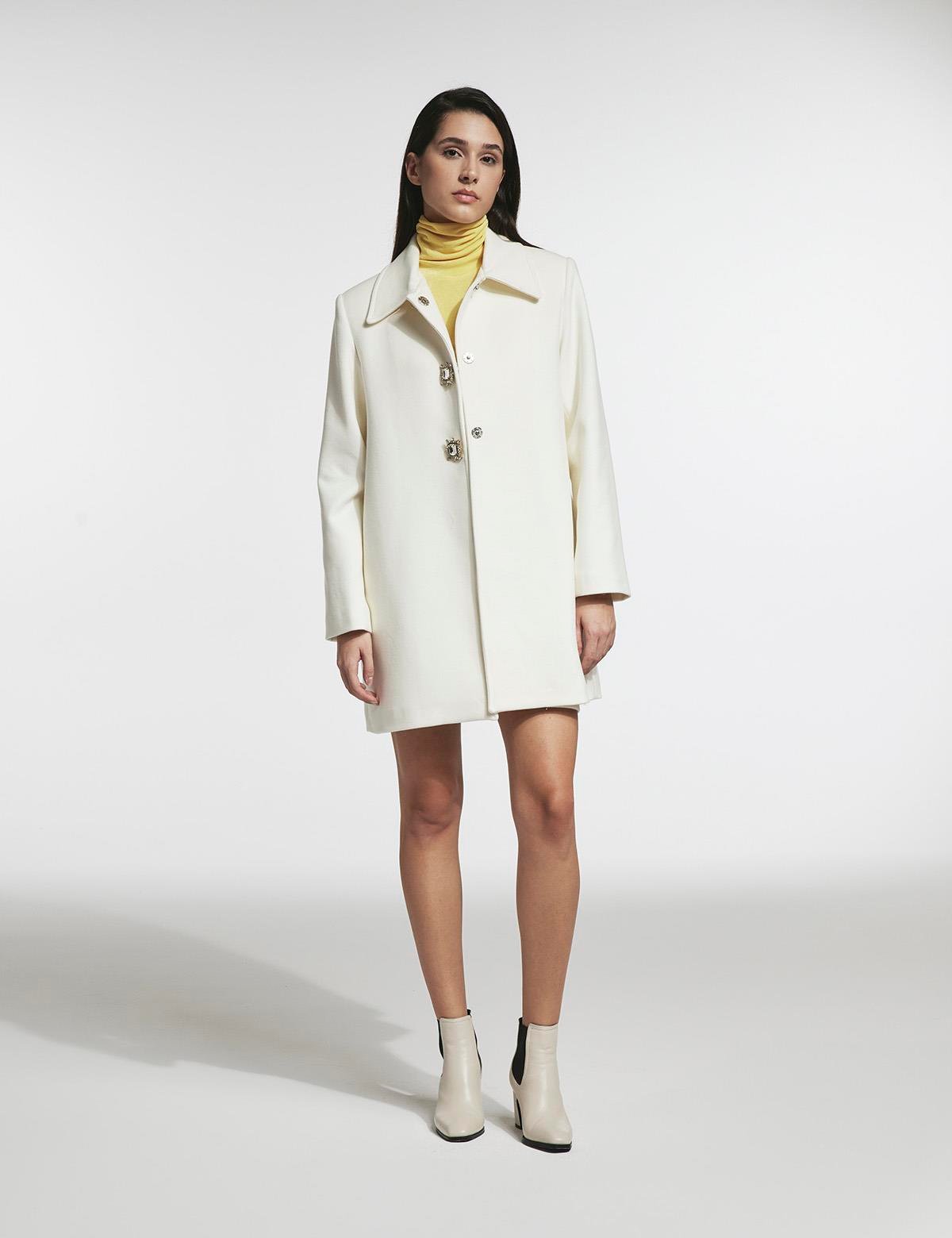 Rudny White Women's Coat