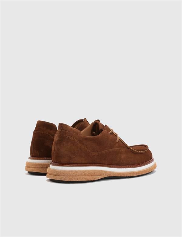 Ryan Saddle Brown Suede Leather Men's Oxford