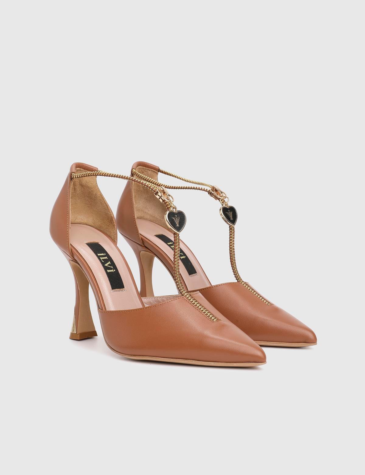 Samira Saddle Brown Leather Women's Pump