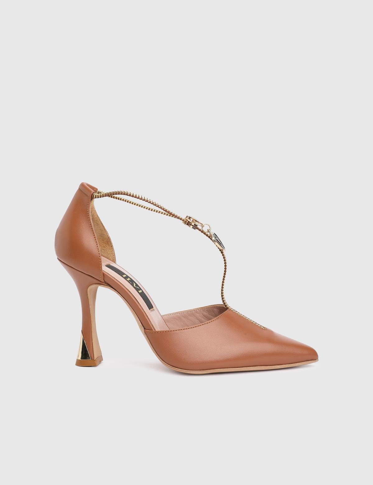 Samira Saddle Brown Leather Women's Pump