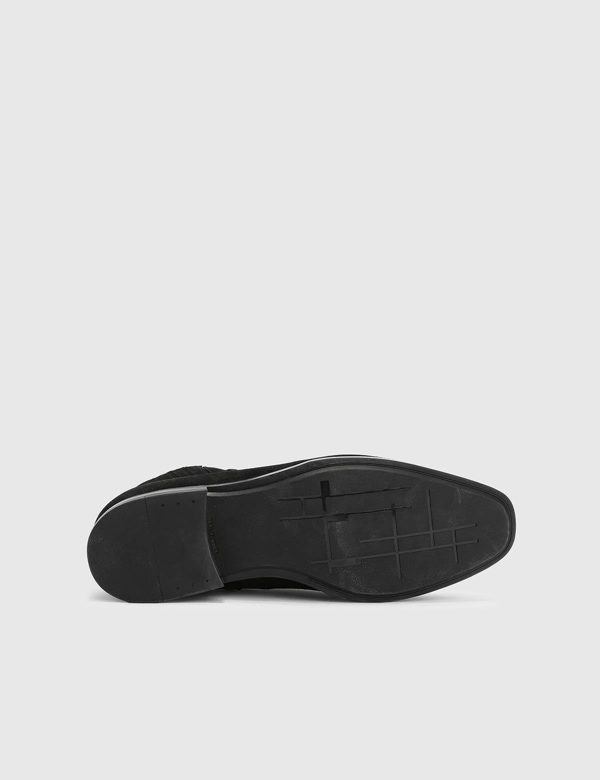 Sancho Black Suede Leather Men's Boot