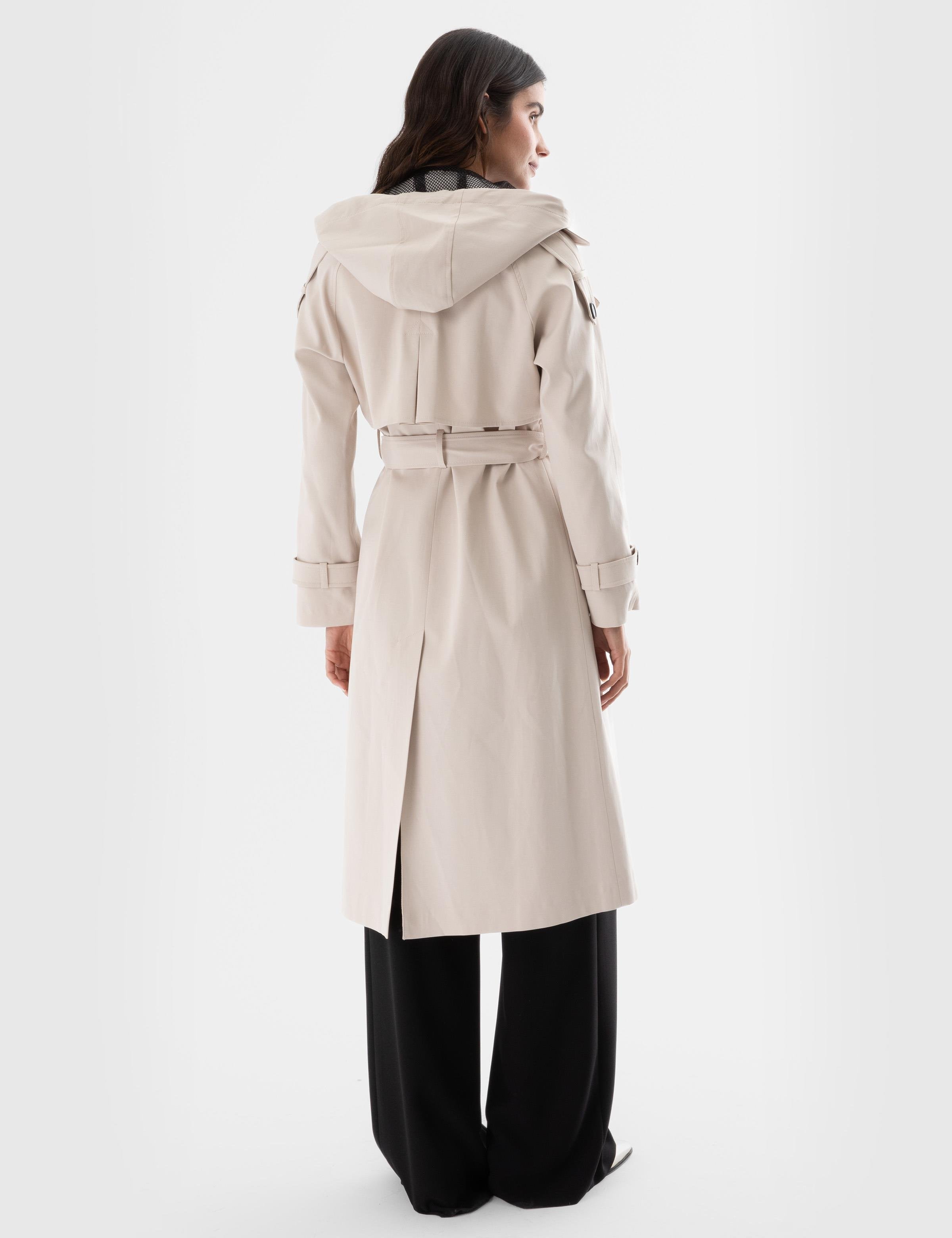 Savino Beige Women's Trench Coat