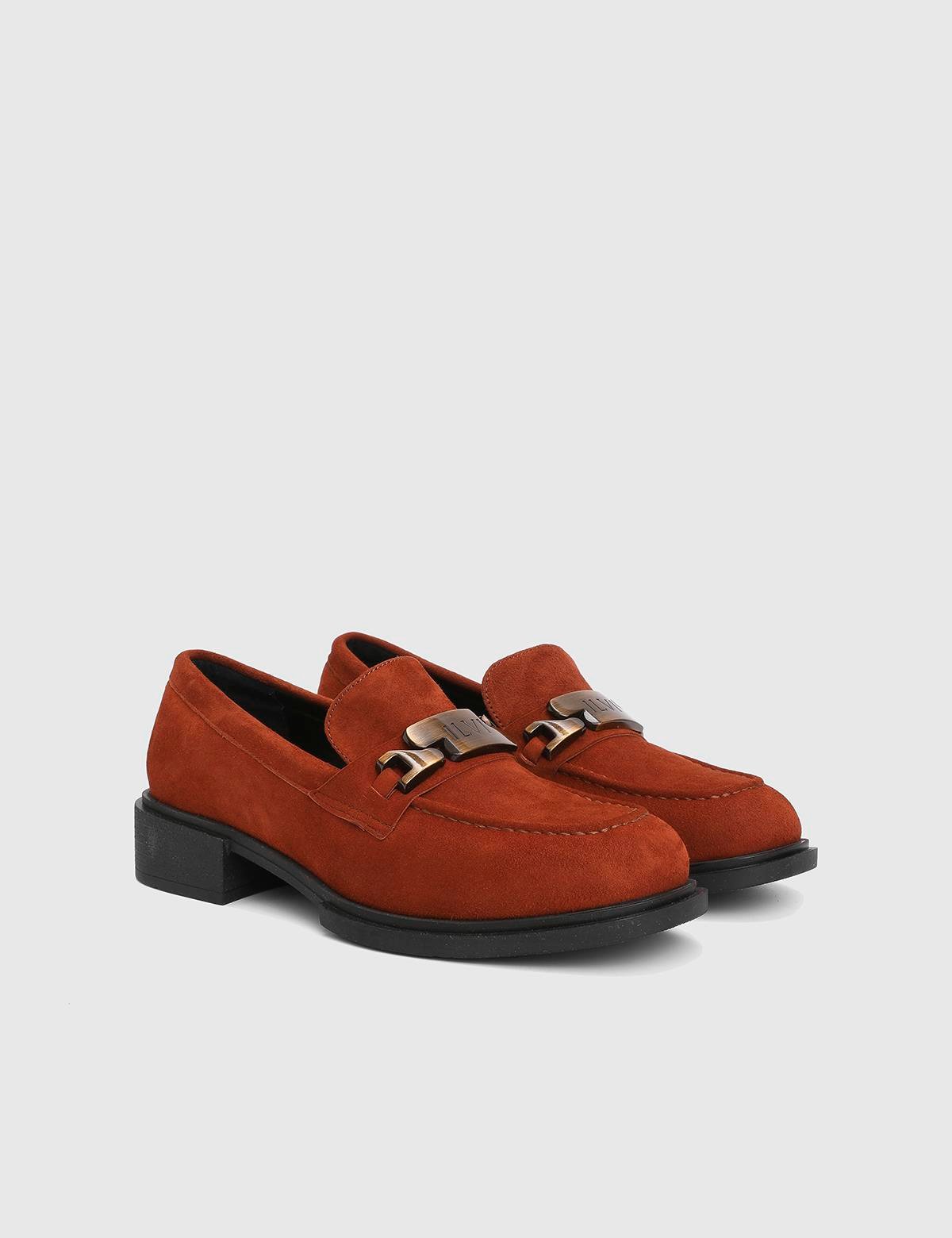 Sementa Saddle Brown Suede Leather Women's Loafer