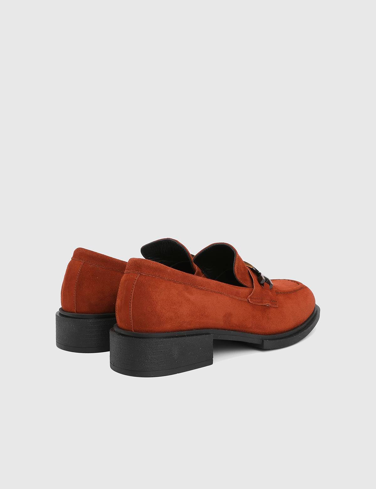 Sementa Saddle Brown Suede Leather Women's Loafer