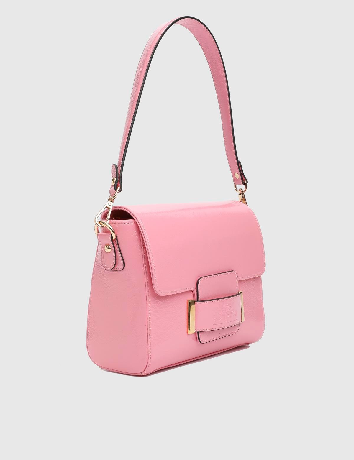 Sofie Pink Patent Leather Women's Shoulder Bag
