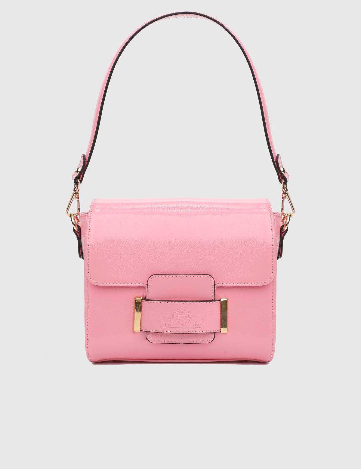 Sofie Pink Patent Leather Women's Shoulder Bag