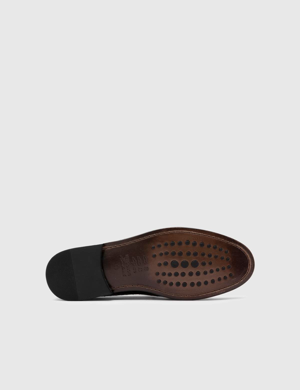 Srosh Black Snake Leather Men's Loafer