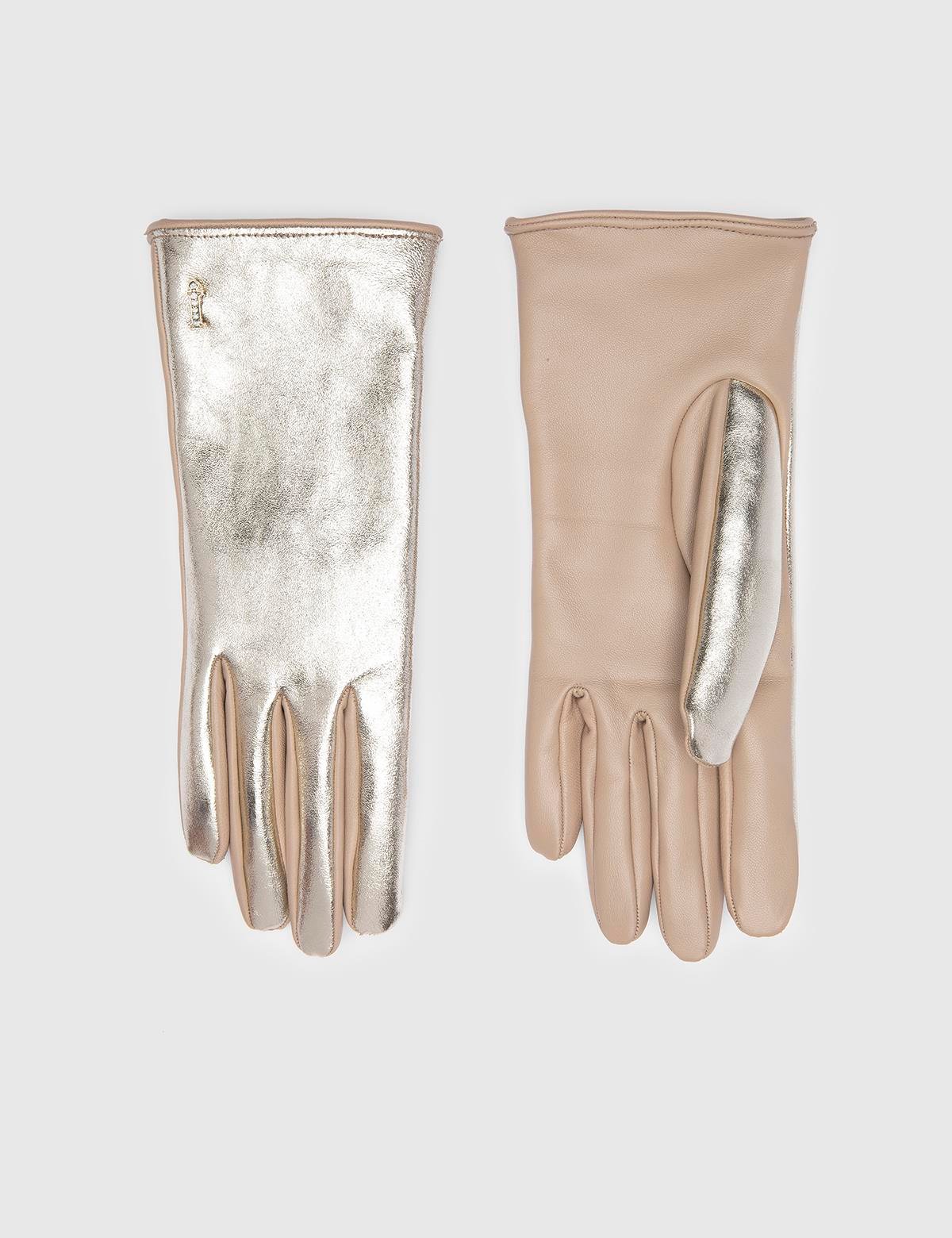 Swanson Gold-Beige Women's Leather Gloves