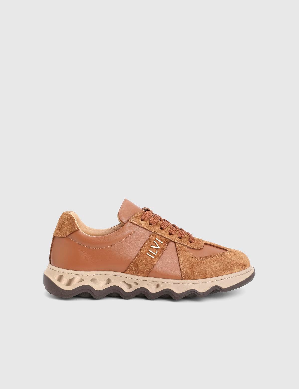 Tafsa Saddle Brown Suede Leather Women's Sneaker
