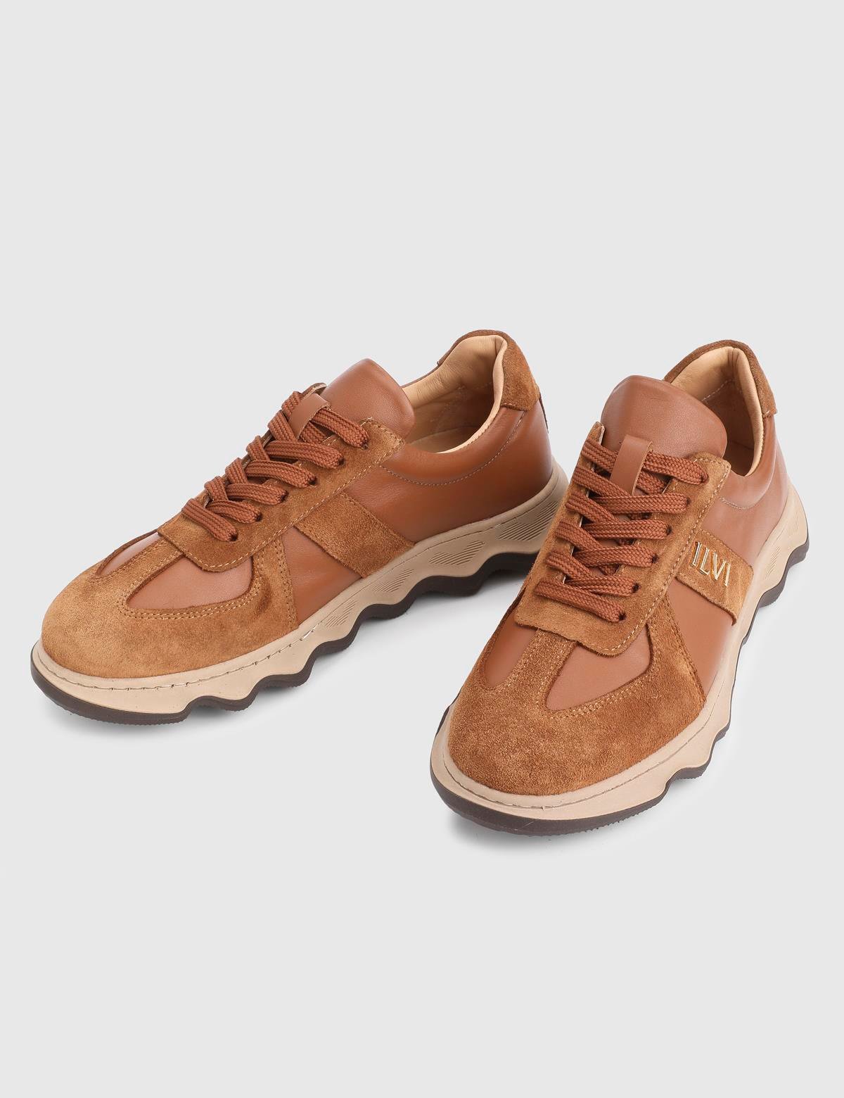 Tafsa Saddle Brown Suede Leather Women's Sneaker