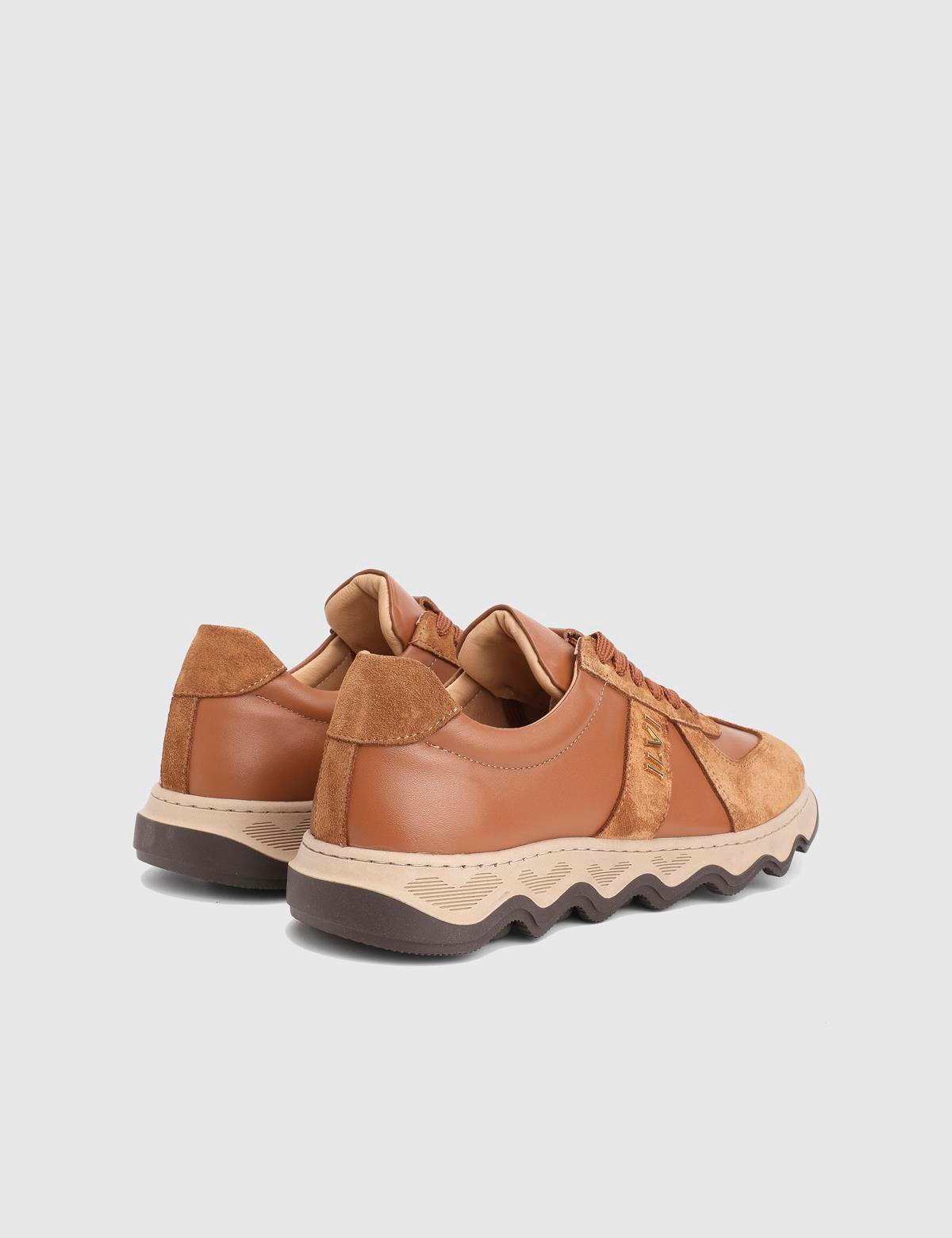 Tafsa Saddle Brown Suede Leather Women's Sneaker