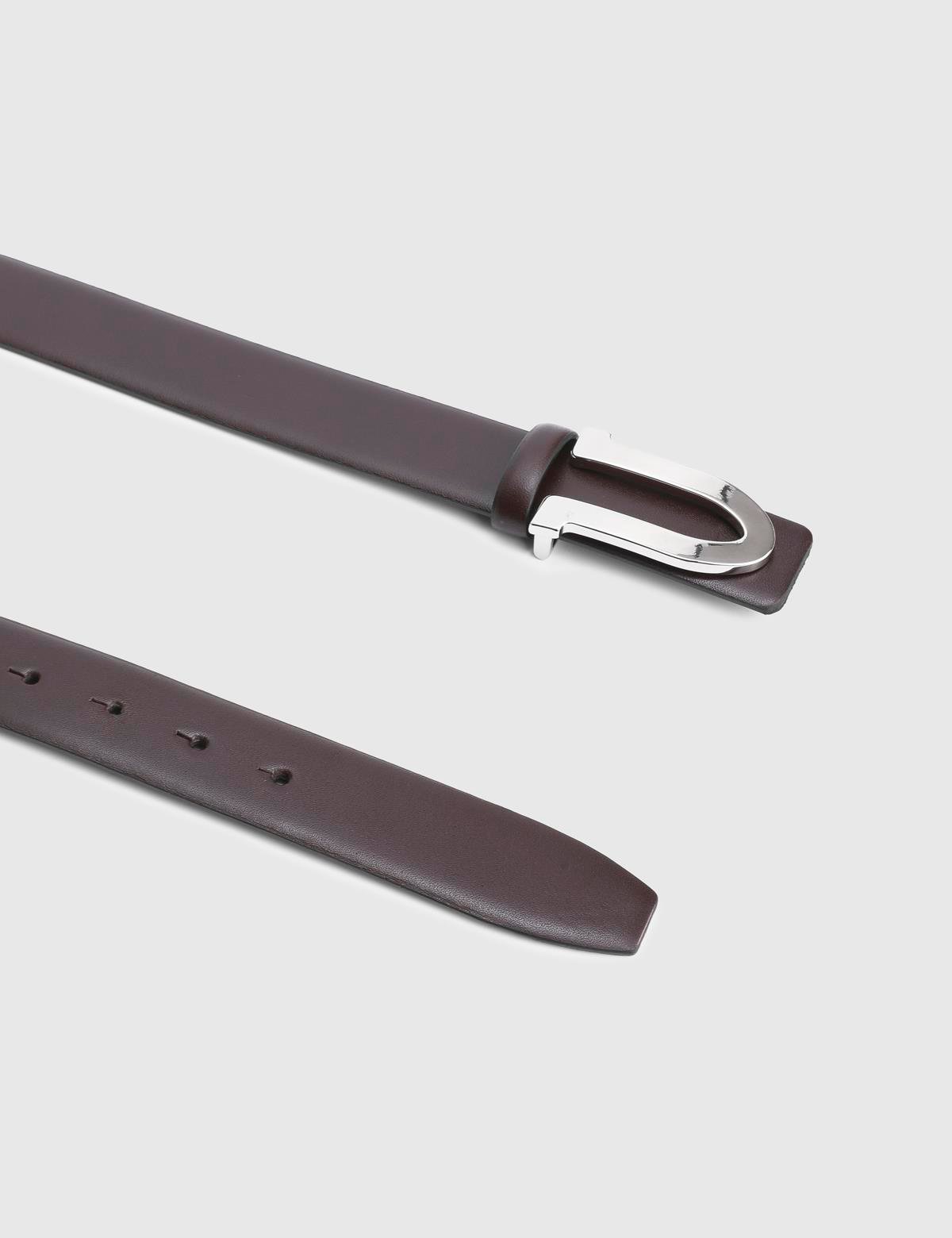 Tale Brown Black Florentic Leather Men's Belt