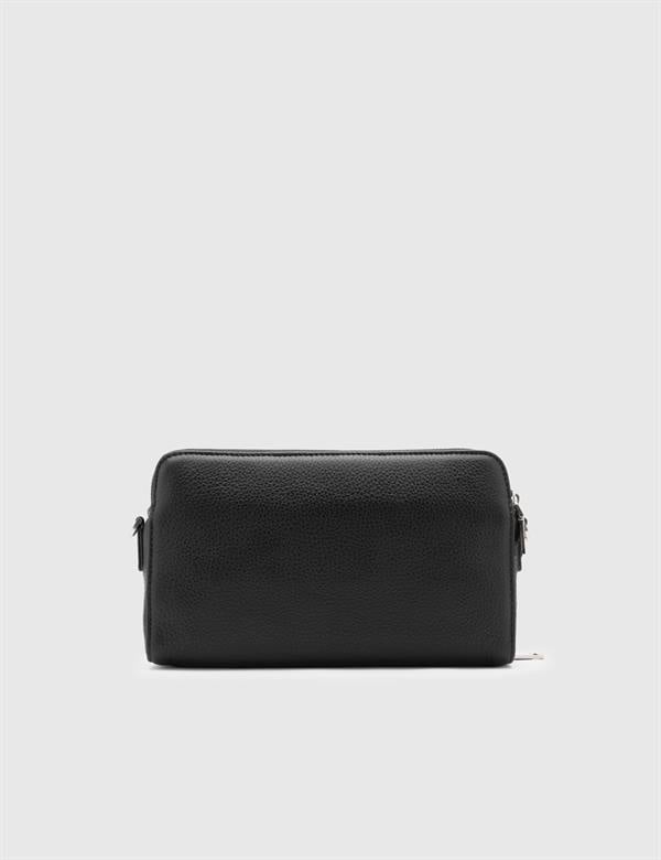 Teo Black Leather Men's Handbag