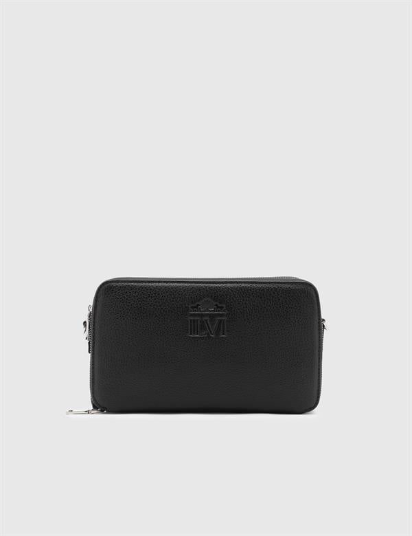 Teo Black Leather Men's Handbag