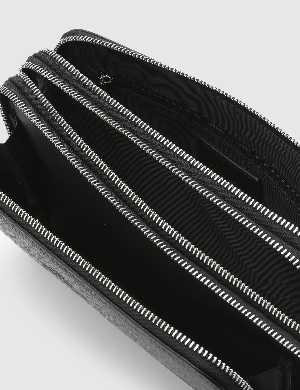 Teo Black Leather Men's Handbag