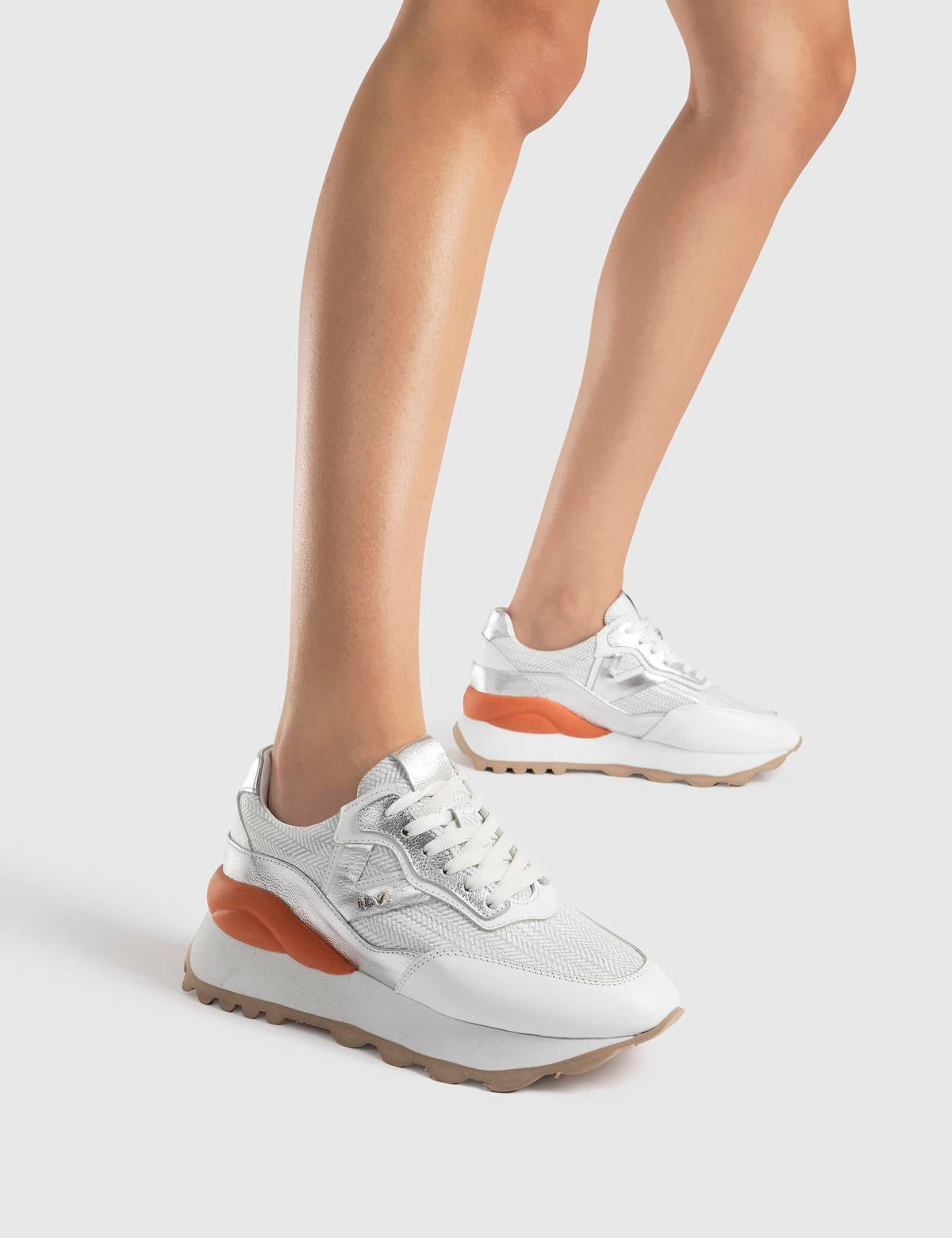 Tiia Weißer Leder Damen Sneaker