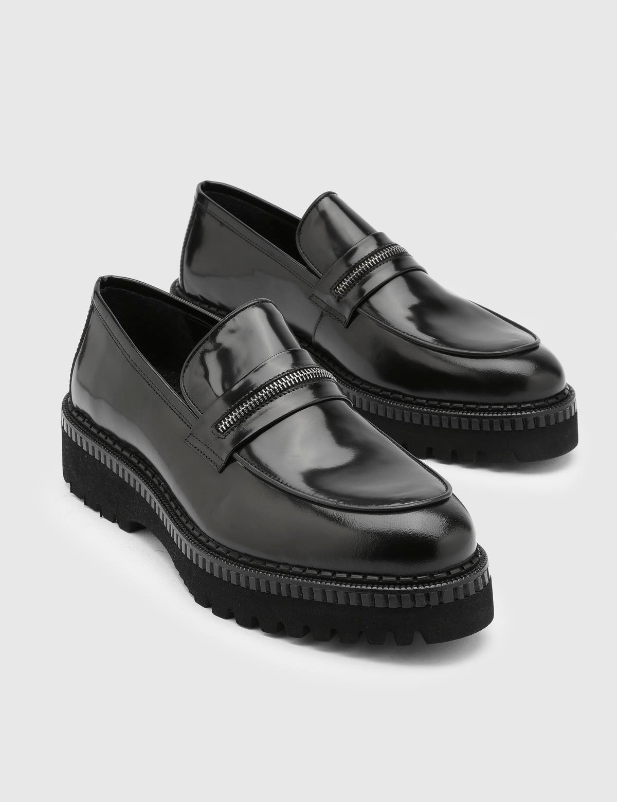 Timon Black Florentic Leather Men's Loafer