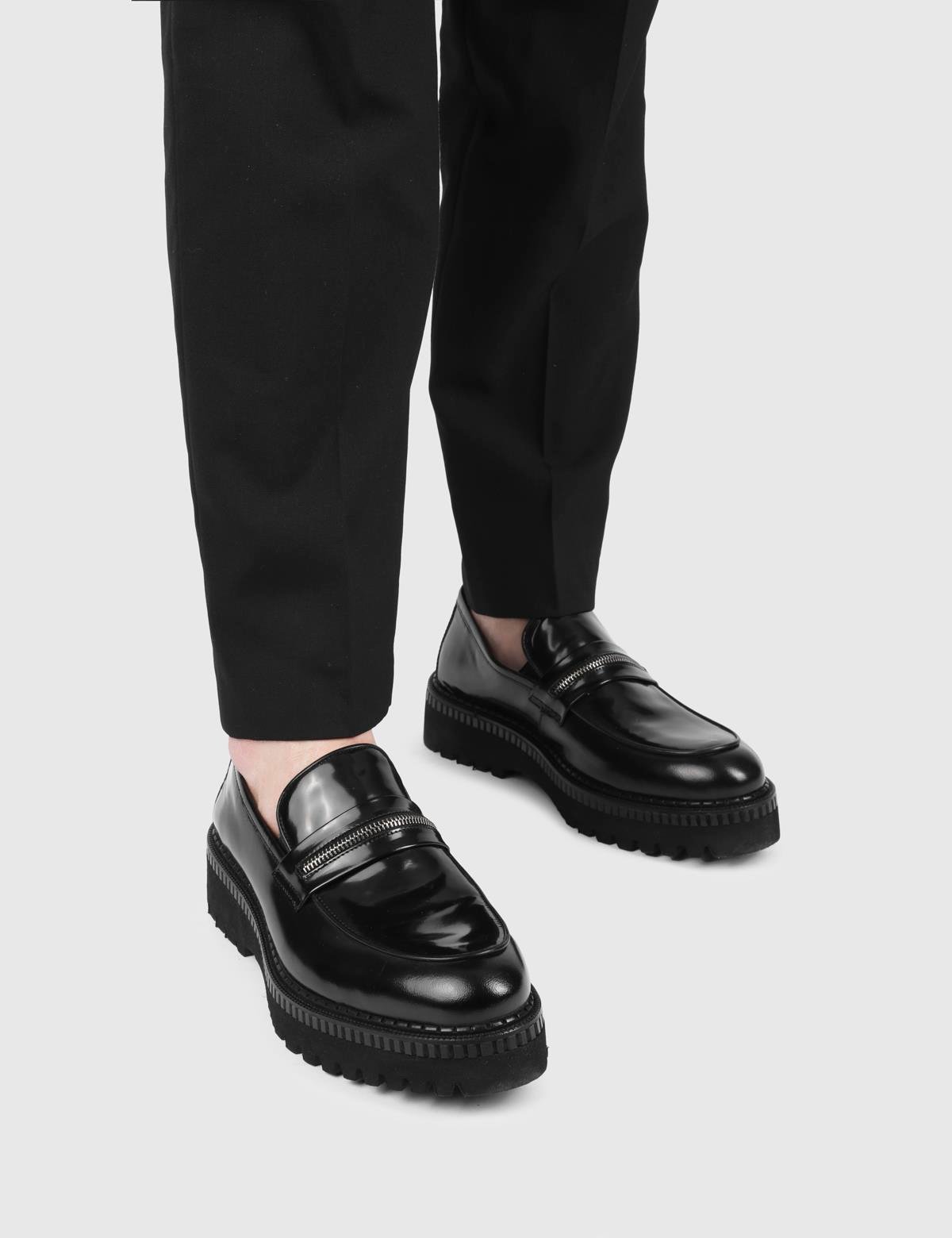 Timon Black Florentic Leather Men's Loafer