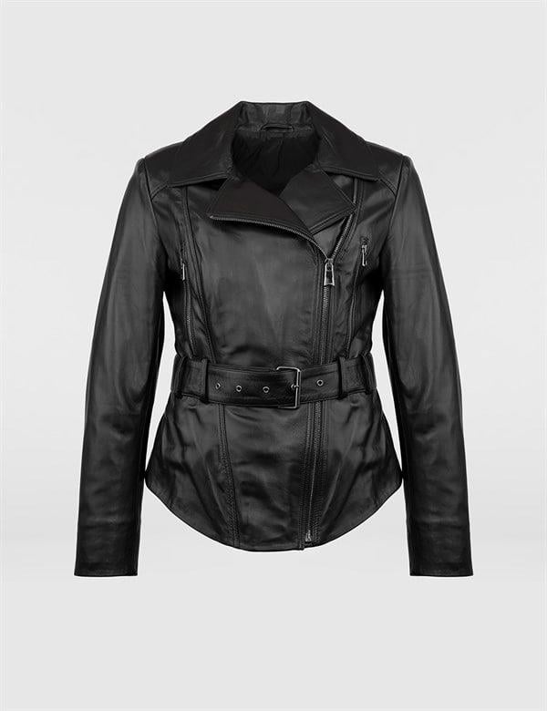 Torir Black Women's Leather Jacket